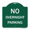 Signmission Designer Series No Overnight Parking, Green & White Aluminum Sign, 18" x 18", GW-1818-23832 A-DES-GW-1818-23832 - alternate 1